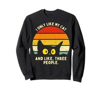 Gato incómodo Humor Divertido Gato introvertido Sudadera