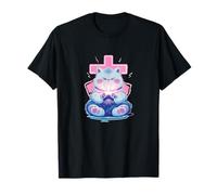 Gato japonés en Colores Brillantes para los Amantes de los Juegos Camiseta