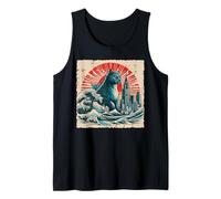 Gato japonés Monster Great Wave City Ukiyo-e Hombres Mujeres Niños Camiseta sin Mangas