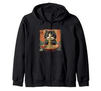 Gato japonés Ramen Fideos Anime Manga Kawaii Sweet Cat Sudadera con Capucha