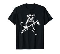 Gato Jugando azada Mecedora Jardinero Camiseta