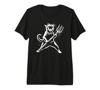 Gato Jugando Pitchfork Rocker Rancher Camiseta Premium