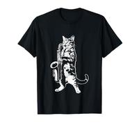 Gato Jugando Saxofón Música Jazz Animal Lover Camiseta
