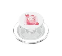 Gato Kawaii Chibi salpicando en Leche de Fresa Dulce Arte Lindo PopSockets PopGrip para MagSafe