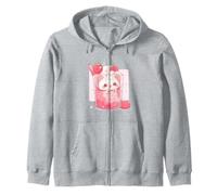 Gato Kawaii Chibi salpicando en Leche de Fresa Dulce Arte Lindo Sudadera con Capucha