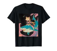 Gato Kawaii con Kimono con Tiburón Camiseta