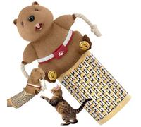 Gato Kitten Wrestling Hand Puppet - Durable Plush Mitt Toy, Interactive Catcher Teaser with Bell, Fun Biting Kicking Game | Indoor Play Enrichment for Bored Cats, Kitten Teaser for Solo or Multi-Pet