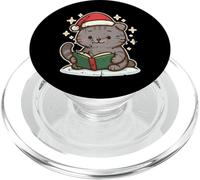 Gato Lee Libro en Navidad PopSockets PopGrip para MagSafe