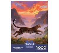 Gato Leopardo 1000 Piece Jigsaw Puzzles for Adults Perfect for Relaxation Jigsaw Puzzle Animaleses Home Decoration for The Whole Family 38x26cm/1000pcs