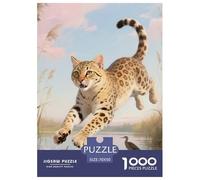 Gato Leopardo 1000 Piece Puzzle Games for Adults Perfect for Relaxation Jigsaw Puzzle Animaleses Home Decors for The Whole Family 70x50cm/1000pcs