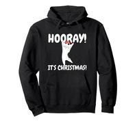 Gato Lindo Gatito Navidad Xmas Hooray It's Christmas Sudadera con Capucha