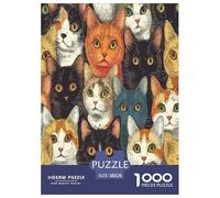 Gato Lindo Puzzle Imposible,desafío for Adults Juego EduGatoivo 1000 Piezas Obra De Arte De Juego De para Adultos Y Niños A Partir De 12 Años 38x26cm/1000pcs