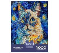 Gato Lindo Rompecabezas Imposible,desafío for Adults Juego EduGatoivo 1000 Piezas Obra De Arte De Juego De para Adultos, Regalos A Partir De 14 Años 38x26cm/1000pcs