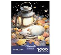 Gato Linterna Puzzle De 1000 Piezas Juguete De Reto Adultos Y Niños Festivo Puzzle Imposible Reto EduGatoivo Regalo De Decoración para El Hogar 38x26cm/1000pcs