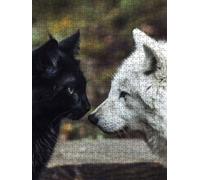 Gato Lobo Puzzle 4000 Piezas, Rompecabezas Adultos Puzzle, 3D Un Rompecabezas, Desafiante Puzzles de Decoración Juego de, Juego Educativo para Toda la Familia, para Regalo Decoración FNKL7-636