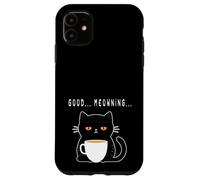 Gato Mal despertado - con Cuerpo, sarcástico como el café Carcasa para iPhone 11