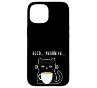 Gato Mal despertado - con Cuerpo, sarcástico como el café Carcasa para iPhone 15