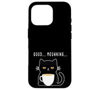 Gato Mal despertado - con Cuerpo, sarcástico como el café Carcasa para iPhone 16 Pro