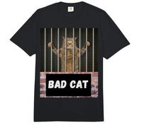 Gato Malo Gato detrás de Las rejas Divertida Cita sarcástica Diciendo fo Comfort Colors Adult Heavyweight T-Shirt