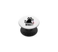 ¿Gato Malvado con qué? Humor sarcástico para Escritorio de Oficina PopSockets PopGrip Adhesivo
