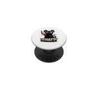 ¿Gato Malvado con qué? Humor sarcástico para los Amantes de Las Mascotas PopSockets PopGrip Adhesivo