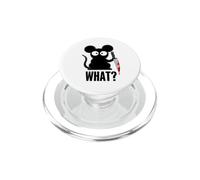 ¿Gato Malvado con qué? Humor sarcástico para los Amantes de Las Mascotas PopSockets PopGrip para MagSafe
