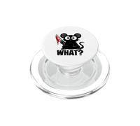 ¿Gato Malvado con qué? Humor sarcástico para los Amantes de Las Mascotas PopSockets PopGrip para MagSafe