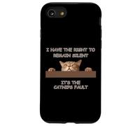 Gato Malvado Tengo Derecho a Permanecer en Silencio para los Amantes de los Gatos Carcasa para iPhone SE (2020) / 7/8