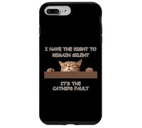 Gato Malvado Tengo Derecho a Permanecer en Silencio para los Amantes de los Gatos Carcasa para iPhone 7 Plus/8 Plus