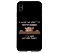 Gato Malvado Tengo Derecho a Permanecer en Silencio para los Amantes de los Gatos Carcasa para iPhone XS MAX