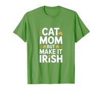 Gato Mamá Pero Hazlo Humor Trébol Irlandés Camiseta