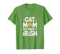Gato Mamá Pero Hazlo Humor Trébol Irlandés Camiseta