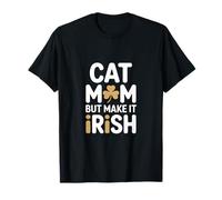 Gato Mamá Pero Hazlo Humor Trébol Irlandés Camiseta