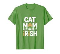 Gato Mamá Pero Hazlo Humor Trébol Irlandés Camiseta