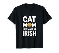 Gato Mamá Pero Hazlo Humor Trébol Irlandés Camiseta