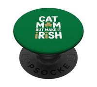 Gato Mamá Pero Hazlo Humor Trébol Irlandés PopSockets PopGrip Adhesivo