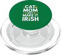Gato Mamá Pero Hazlo Humor Trébol Irlandés PopSockets PopGrip para MagSafe