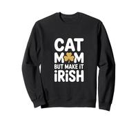 Gato Mamá Pero Hazlo Humor Trébol Irlandés Sudadera
