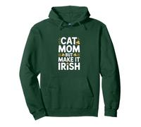 Gato Mamá Pero Hazlo Humor Trébol Irlandés Sudadera con Capucha