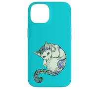 Gato Mandala Espiritual Turquesa maullido Carcasa para iPhone 14
