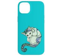 Gato Mandala Espiritual Turquesa maullido Carcasa para iPhone 14 Plus