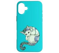 Gato Mandala Espiritual Turquesa maullido Carcasa para iPhone 16 Plus