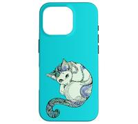Gato Mandala Espiritual Turquesa maullido Carcasa para iPhone 16 Pro