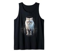 Gato Mandala Motif Pet Art Cat Camiseta sin Mangas