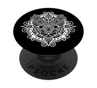 Gato Mandala Yoga Meditación Gatos PopSockets PopGrip Adhesivo