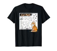 Gato Matemáticas Física Ecuaciones Pizarra Divertido Gato atigrado Camiseta