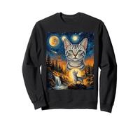 Gato MAU Egipcio Aullando a la Luna Sudadera