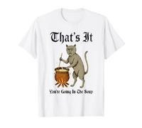Gato Medieval Raro Vintage Divertido mamá papá Hombres Mujeres niños Camiseta