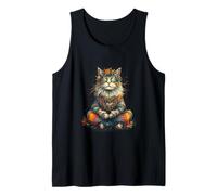 Gato meditador místico - Obra de Arte Boho Zen - Gatito de Yoga Camiseta sin Mangas