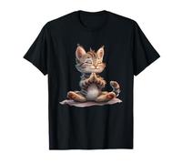 Gato meditando en Pose Zen pacífica Camiseta